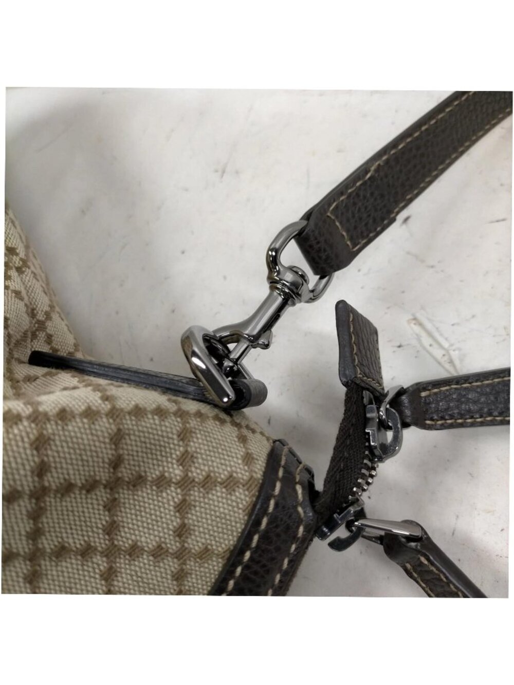 Authentic Gucci Diamante Sukey Canvas Tote Shoulder Crossbody Bag - Picture 8 of 16